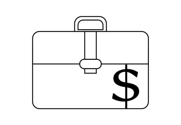 Briefcase Icon Symbol: Clean Graphics & Icons for Handmade Business Design