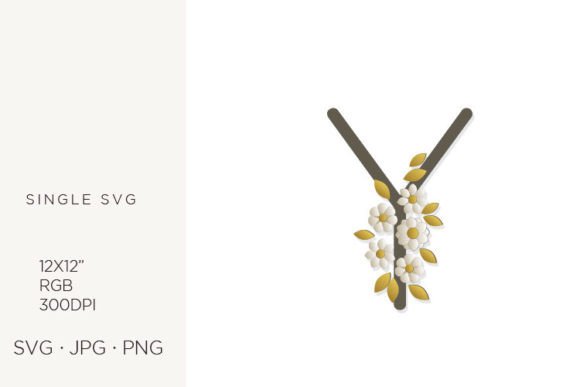 Floral Monogram, Flowers, Letter Y: Graphics & Icons for Creative Branding