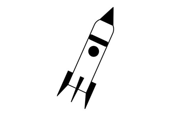Glyph Rocket Clipart: Graphics and Icons for Creative Design