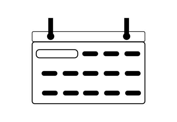 Minimalist Glyph Calendar Icon Design