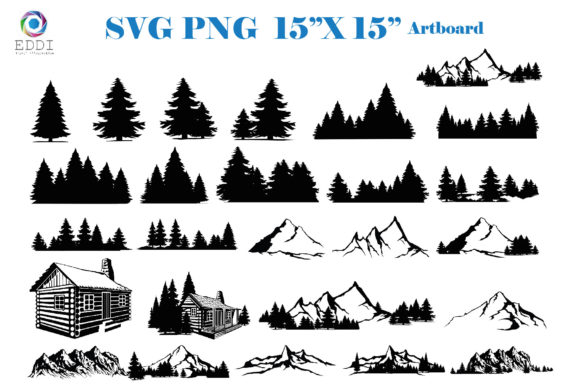 Mountains Silhouette Graphics Freebies