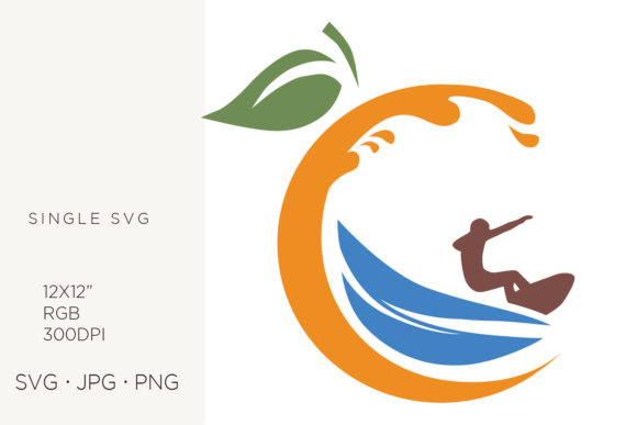 Ocean Surfer, Sea Water, Fruit Icon SVG