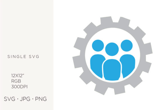 People and Gears, Cogs Svg Graphics