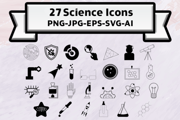Science Glyph Icon Bundle
