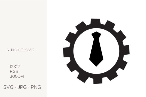 Tie and Gears, Cogs Svg Graphics