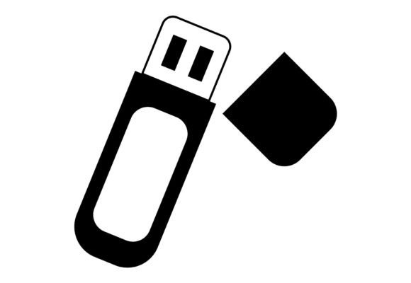 USB Stick Icon Design: Minimalist Icons & Graphics for Local Branding
