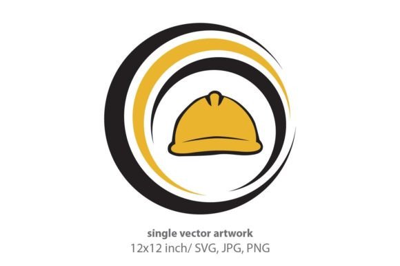 Yellow Hard Hat: Graphic Design Asset for Local Branding